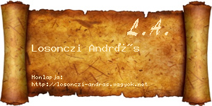 Losonczi András névjegykártya