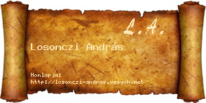 Losonczi András névjegykártya